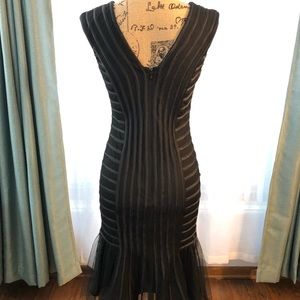 Black sheer slim fitting dress